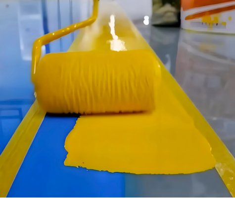 Applying GENY Cold Paint for Road Marking by Brush