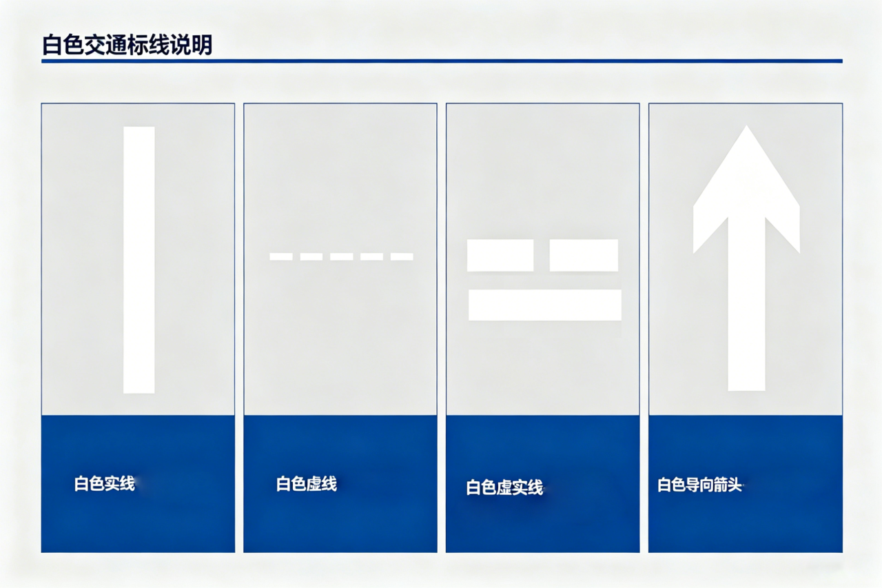 White traffic markings explanation