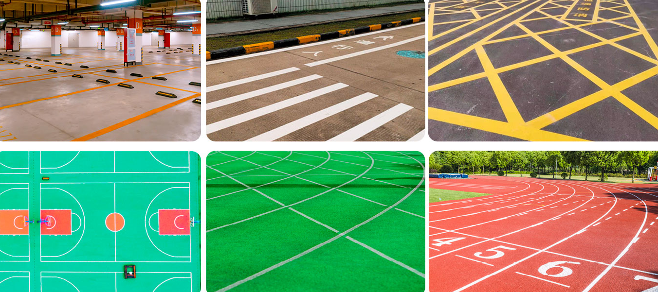 Suitable for underground parking lots, zebra crossings, residential areas, and urban road marking