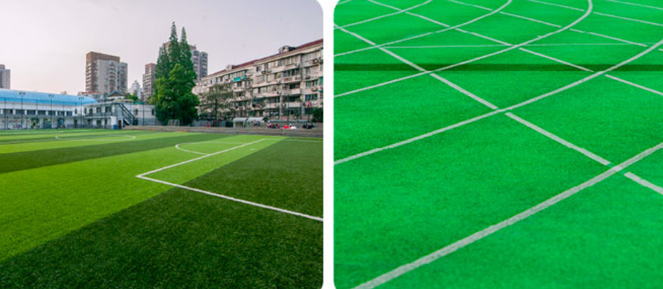 Football field, plastic track